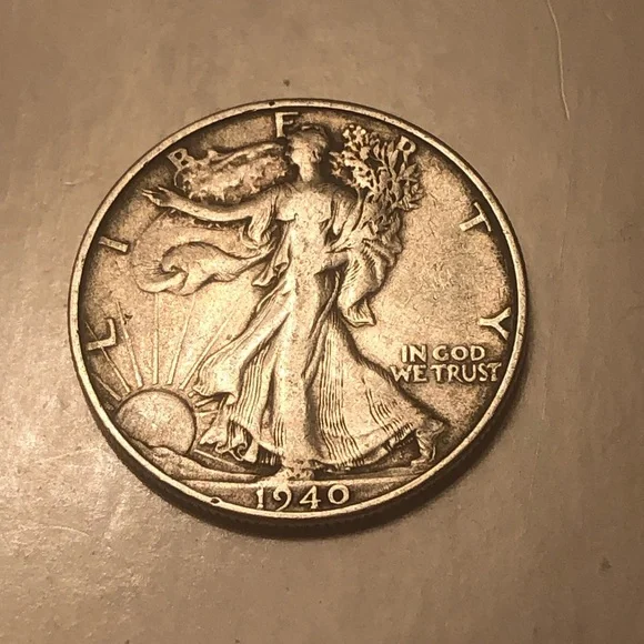 1940 Liberty Walking Silver Half Dollar Coin - Picture 2 of 5